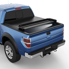 POLEMOTOR 5.5FT Soft Quad Fold Tonneau Cover For 2009-2014 Ford F150 Truck Bed (66