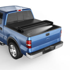 POLEMOTOR 5.5FT Soft Tri Fold Tonneau Cover For 2004-2008 Ford F150 Fleetside Truck Bed <br>