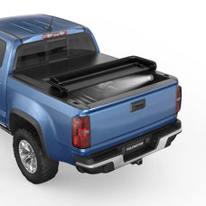 POLEMOTOR 5FT Soft Tri-Fold Tonneau Cover For 2015-2023 Chevy Colorado Truck Bed