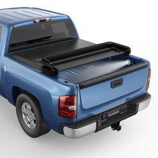 POLEMOTOR 5.8FT Soft Tri-Fold Tonneau Cover For 2007-2013 Chevy Silverado/GMC Sierra 1500 Truck Bed