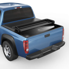 POLEMOTOR 5FT Soft Tri-Fold Truck Bed Tonneau Cover For 2004-2014 Chevy Colorado Fleetside