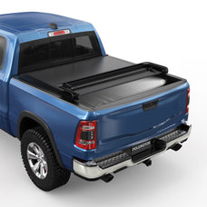 POLEMOTOR 5.8FT Soft Quad Fold Truck Bed Tonneau Cover For 2009-2023 Dodge Ram 1500 Fleetside Inclu. Classic & New Body (w/o RamBox)