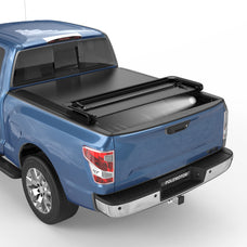 6.5FT Soft Quad-Fold Tonneau Cover For 2016-2022 Nissan Titan & Titan XD Truck Bed Waterproof