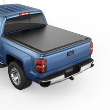 POLEMOTOR 5.8FT Soft Roll-Up Tonneau Cover For 2014-2018 Chevy Silverado/GMC Sierra 1500 Truck Bed (69.9