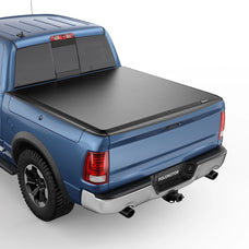 POLEMOTOR 5.8FT Soft Roll-Up Truck Bed Tonneau Cover For 2009-2018 Dodge Ram 1500 Fleetside Without RamBox