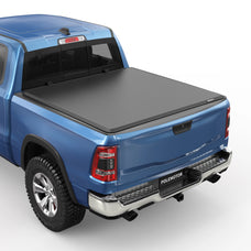 6.4FT Soft Roll Up Tonneau Cover For 2019-2023 Dodge Ram 1500 New Body Model Truck Bed w/ Lamp