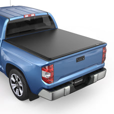 5.5FT Soft Roll-Up Tonneau Cover For 2014-2024 Toyota Tundra Short Truck Bed W/ LED