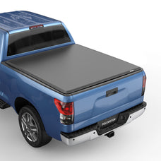 6.5FT Soft Roll Up Tonneau Cover For 2007-2013 Toyota Tundra Truck Bed w/ LED Lamp