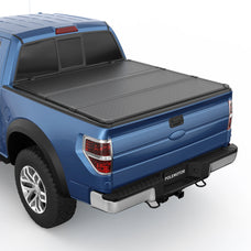 POLEMOTOR 5.5FT Hard Tri-Fold Tonneau Cover For 2009-2014 Ford F150 Truck Bed Cover