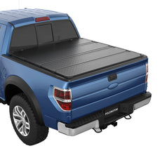 POLEMOTOR 5.5FT Quad Fold Hard Tonneau Cover for 2009-2014 Ford F150 Truck Bed Cover (66