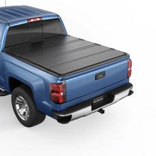 POLEMOTOR 5.8FT Hard Quad Fold Tonneau Cover For 2014-2018 Chevy Silverado/GMC Sierra 1500 Truck Bed Cover (69.9