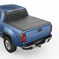 POLEMOTOR 5FT Hard Tri-Fold Tonneau Cover For 2004-2014 Chevy Colorado Truck Bed Cover