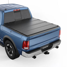 5.7FT Hard Quad Truck Bed Tonneau Cover For 2009-2024 Dodge Ram 1500/2019-2023 1500 Classic Fleetside Without RamBox