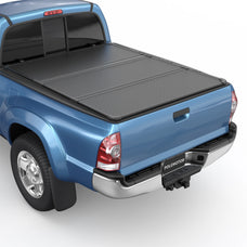 POLEMOTOR 5FT Hard Tonneau Cover For 2005-2015 Toyota Tacoma Tri-Fold Truck Bed Cover