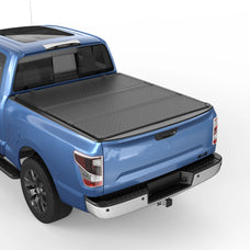 POLEMOTOR 5.5FT Hard Tri-Fold Tonneau Cover For 2004-2015 Nissan Titan Truck Bed Cover