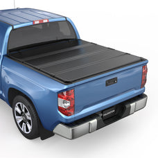 POLEMOTOR 5.5FT Hard Tonneau Cover For 2014-2024 Toyota Tundra Quad-Fold Truck Bed Cover